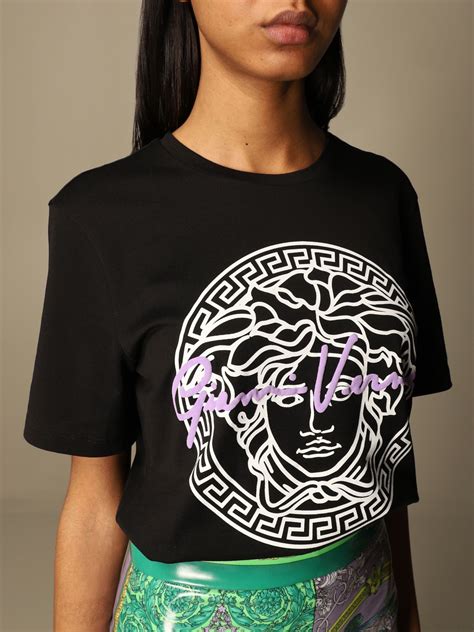 versace cotton shirt|Versace tee shirts women.